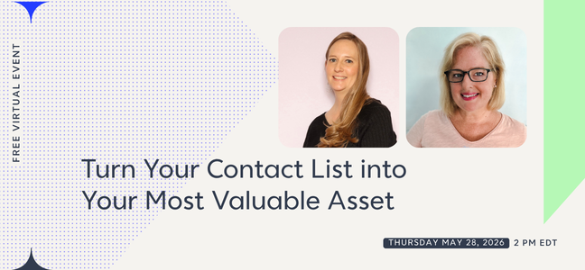 Webinar: Turn Your Contact Lists into Your Most Valuable Asset