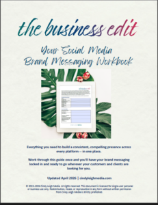 The Business Edit 2026 by Cindy Leigh Media Cover